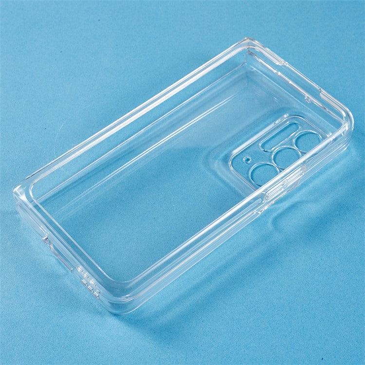 Transparent Folding Phone Case for Oppo Find N , Anti-drop PC Protective Phone Cover