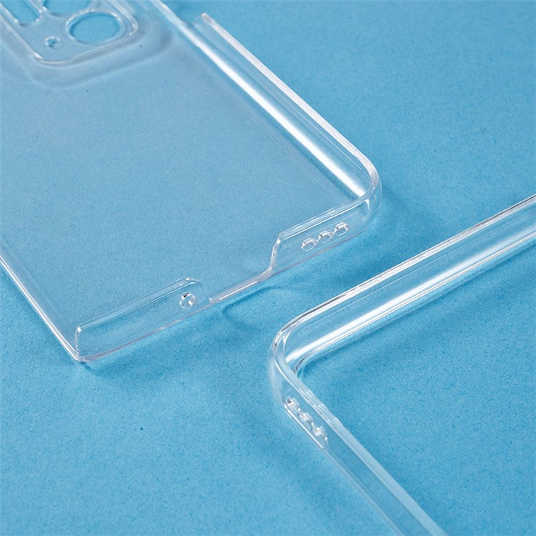 Transparent Folding Phone Case for Oppo Find N , Anti-drop PC Protective Phone Cover