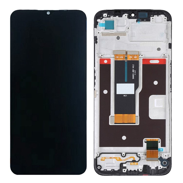 For Realme C31 Grade B LCD Screen and Digitizer Assembly + Frame Repair Part (without Logo)