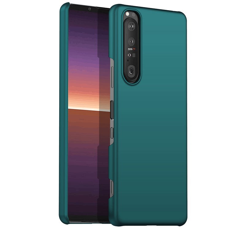 For Sony Xperia 1 III 5G Solid Color Shockproof Phone Case Hard PC Back Cover - Green