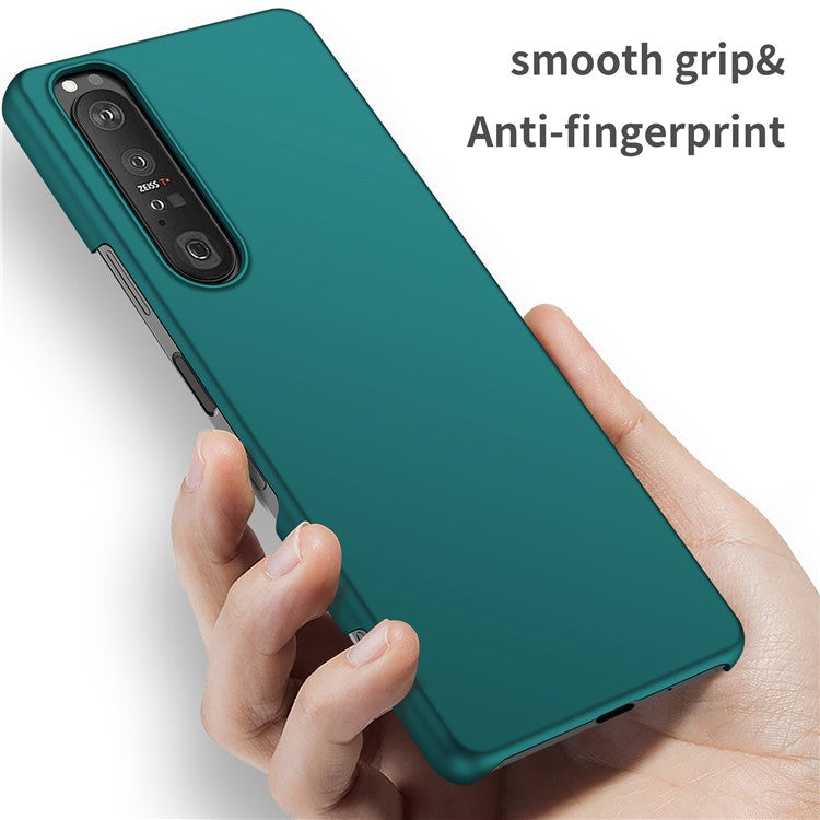For Sony Xperia 1 III 5G Solid Color Shockproof Phone Case Hard PC Back Cover - Green