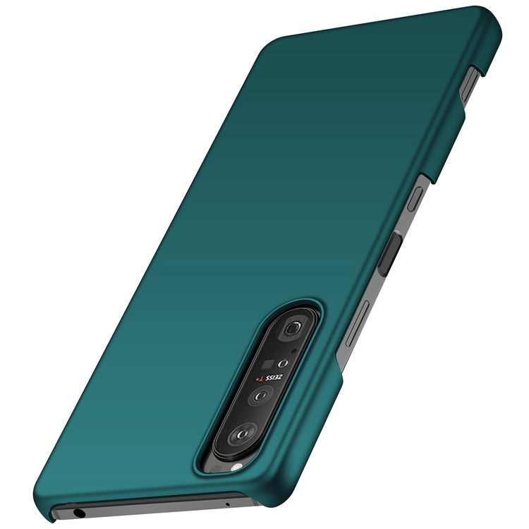 For Sony Xperia 1 III 5G Solid Color Shockproof Phone Case Hard PC Back Cover - Green