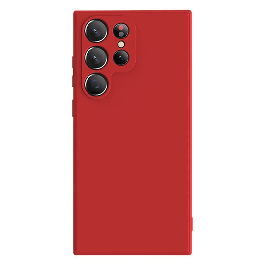 X-LEVEL For Samsung Galaxy S23 Ultra Anti-drop TPU Phone Case Liquid Silicone Texture Back Cover - Red