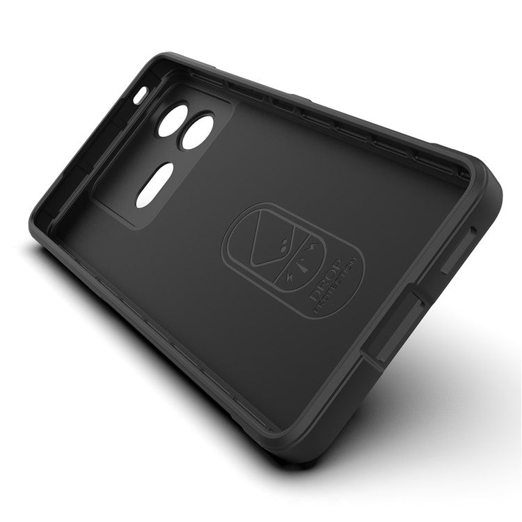 For vivo iQOO Neo8 5G TPU Phone Case Rugged Back Shock Absorbing Anti-Fall Cover - Dark Grey