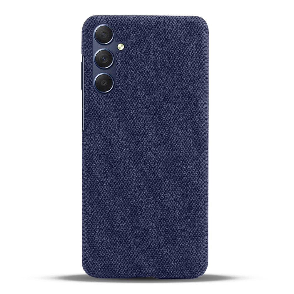 For Samsung Galaxy M54 5G / F54 5G Cloth+Hard PC Back Cover Scratch-proof Protective Phone Case - Blue
