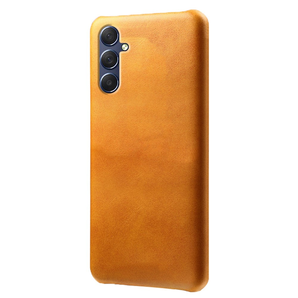 For Samsung Galaxy M54 5G / F54 5G Calf Texture Phone Case Shockproof PU Leather+PC Smartphone Cover - Orange