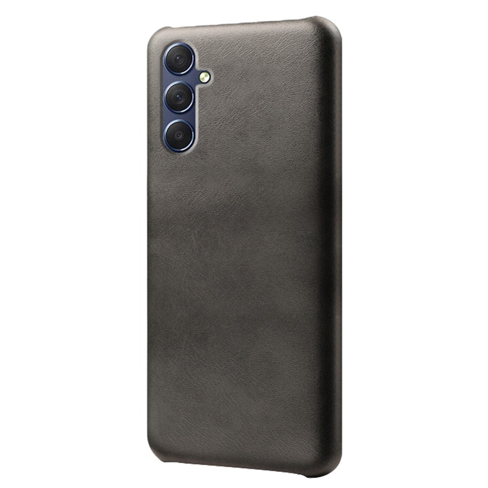 For Samsung Galaxy M54 5G / F54 5G Calf Texture Phone Case Shockproof PU Leather+PC Smartphone Cover - Black