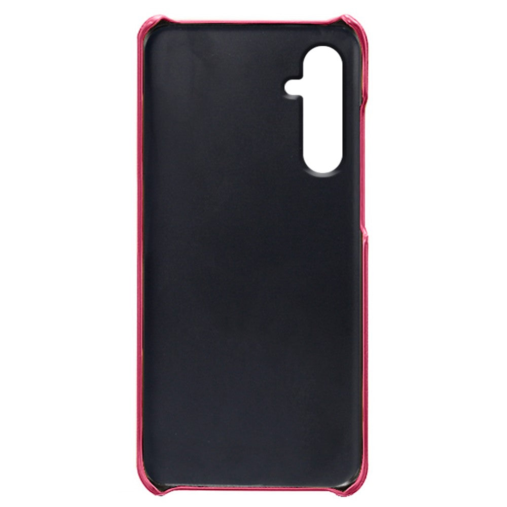 For Samsung Galaxy M54 5G / F54 5G Calf Texture Phone Case Shockproof PU Leather+PC Smartphone Cover - Rose