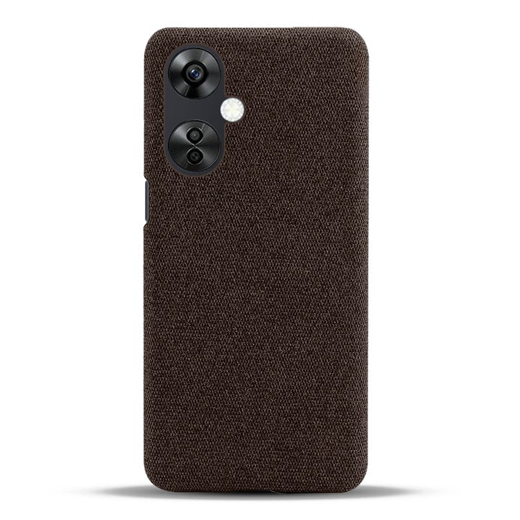 For OnePlus Nord CE3 5G / CE 3 Lite 5G / Nord N30 5G Shockproof Non-Slip Case Cloth+Hard PC Protective Phone Cover - Brown