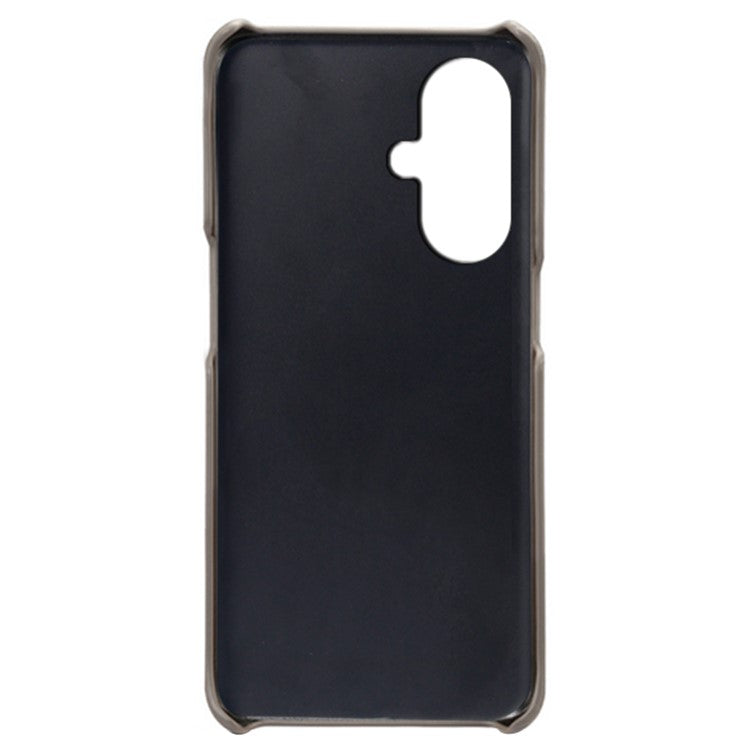 For OnePlus Nord CE3 5G / CE 3 Lite 5G / Nord N30 5G PU Leather Coated PC Case Cover Mobile Phone Shell with Dual Card Slots - Grey