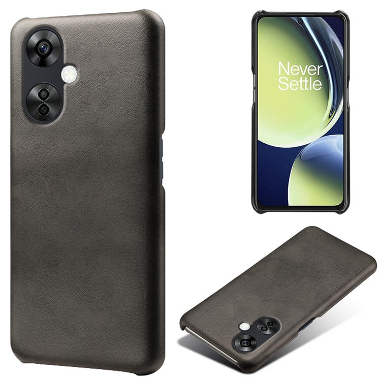 For OnePlus Nord CE3 5G / CE 3 Lite 5G / Nord N30 5G Calf Texture Phone Case PU Leather + PC Protective Cover - Black