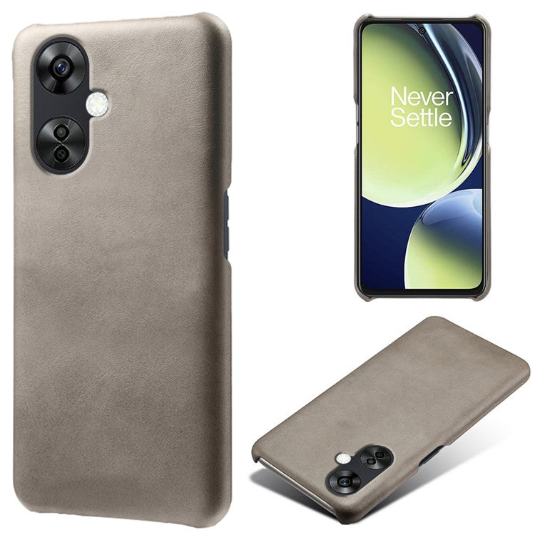 For OnePlus Nord CE3 5G / CE 3 Lite 5G / Nord N30 5G Calf Texture Phone Case PU Leather + PC Protective Cover - Grey