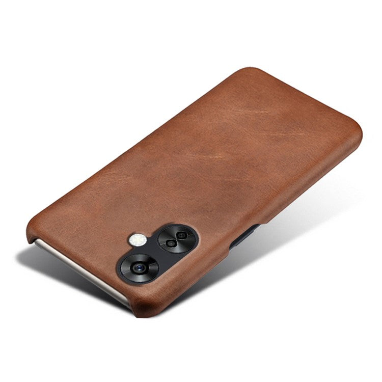 For OnePlus Nord CE3 5G / CE 3 Lite 5G / Nord N30 5G Calf Texture Phone Case PU Leather + PC Protective Cover - Brown