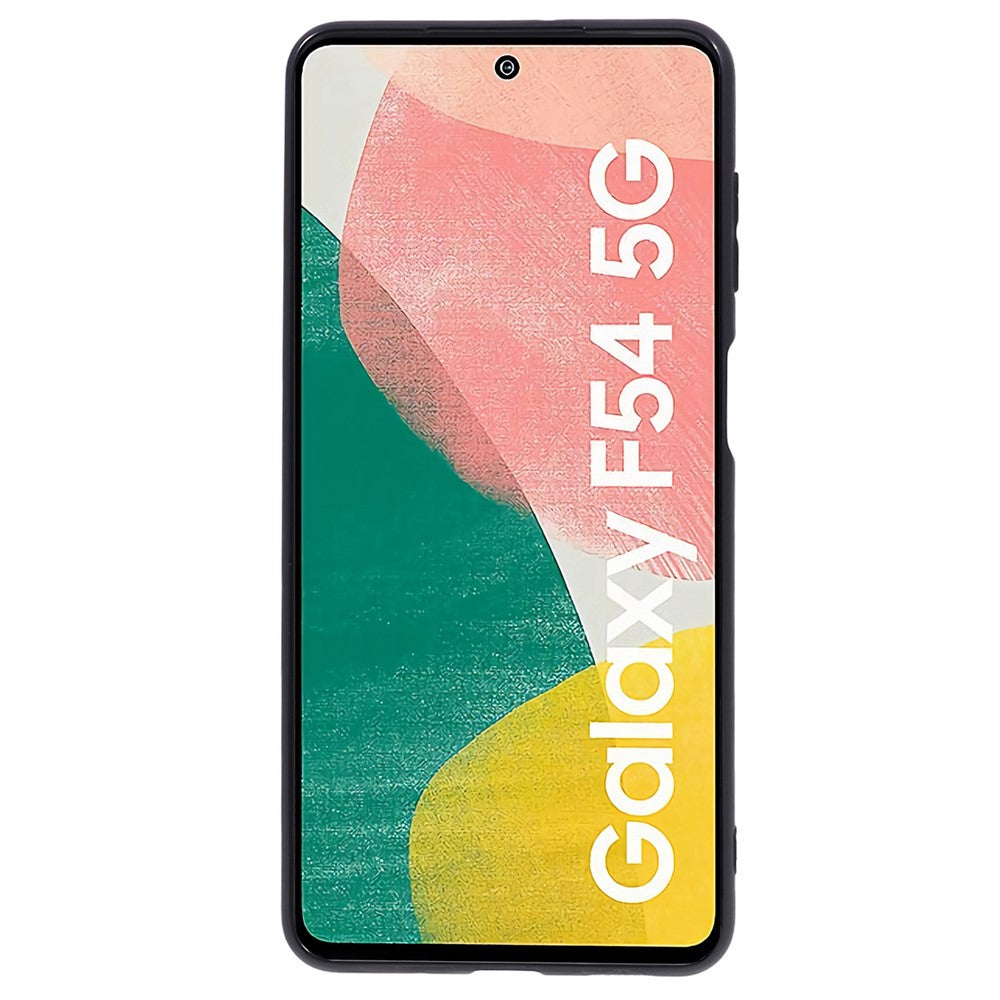 For Samsung Galaxy F54 5G / M54 5G Glossy Finish Soft TPU Phone Case Protective Phone Cover - Black