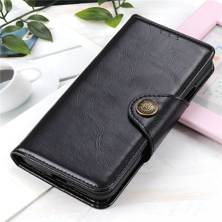 KHAZNEH Phone Wallet Case for OnePlus Nord 3 5G / Ace 2V Stand Flip PU Leather Shell Cover - Black