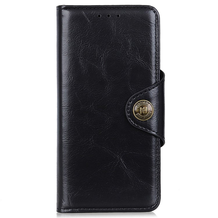 KHAZNEH Phone Wallet Case for OnePlus Nord 3 5G / Ace 2V Stand Flip PU Leather Shell Cover - Black