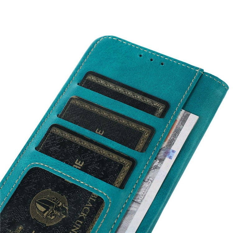 Phone Case for OnePlus Nord 3 5G / Ace 2V Calf Texture Foldable Stand Wallet Flip PU Leather Cover - Light Green