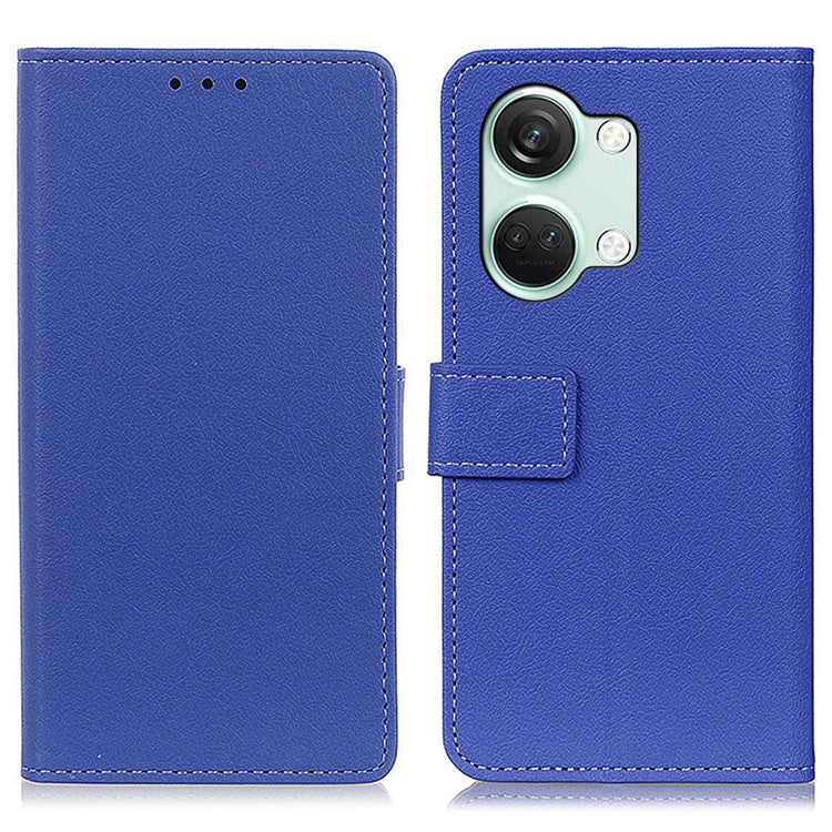 Wallet Phone Case for OnePlus Nord 3 5G / Ace 2V PU Leather TPU Inner Shell Stand Flip Cover - Blue