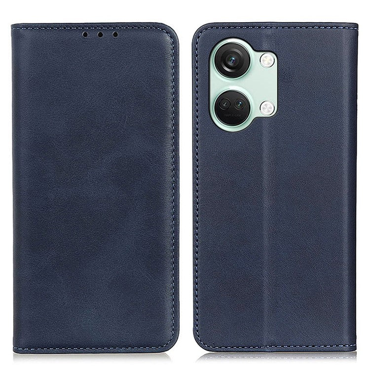 For OnePlus Nord 3 5G / Ace 2V Wallet Case Split Leather Stand Magnetic Flip Phone Cover - Blue