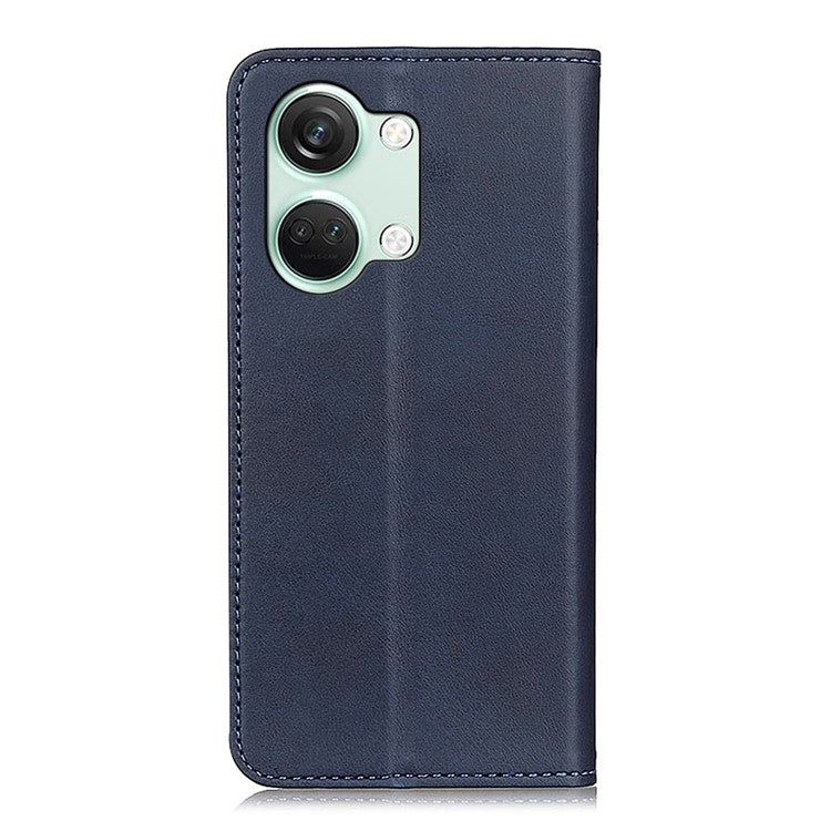 For OnePlus Nord 3 5G / Ace 2V Wallet Case Split Leather Stand Magnetic Flip Phone Cover - Blue