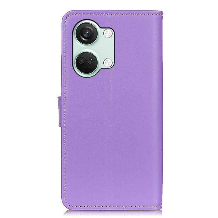 For OnePlus Nord 3 5G / Ace 2V Textured PU Leather Wallet Cover Anti-fall Flip Stand Phone Case - Purple