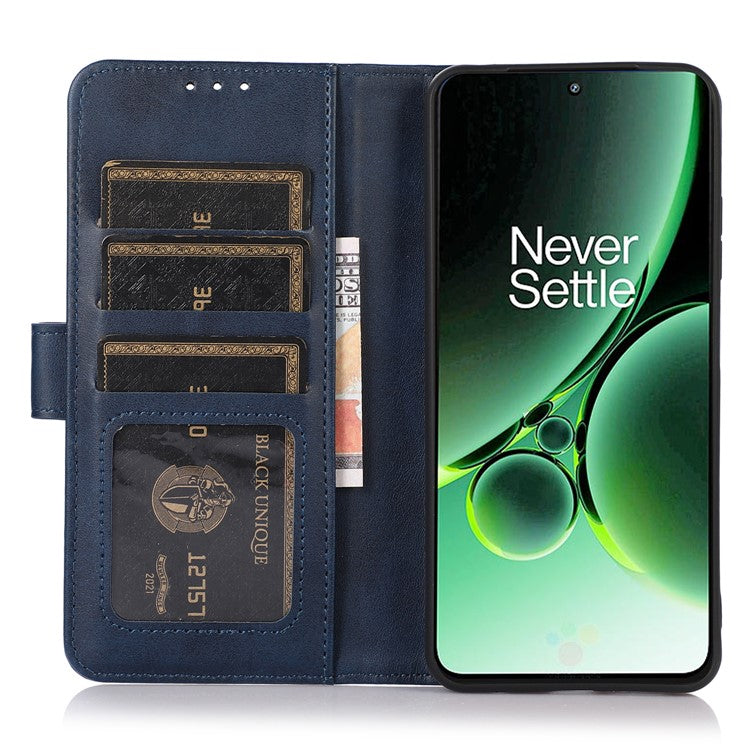 Stand Phone Case for OnePlus Nord 3 5G / Ace 2V , Wallet PU Leather Cowhide Texture Smartphone Cover - Blue