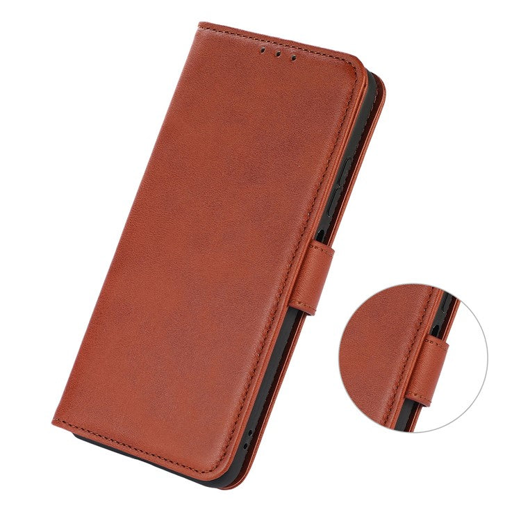 Stand Phone Case for OnePlus Nord 3 5G / Ace 2V , Wallet PU Leather Cowhide Texture Smartphone Cover - Brown