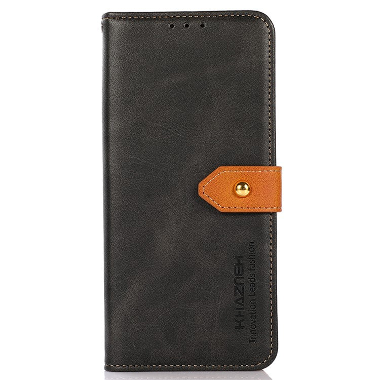 KHAZNEH For OnePlus Nord 3 5G / Ace 2V Cowhide Texture PU Leather Case Phone Shell Phone Stand Cover Wallet - Black