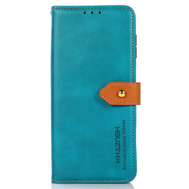 KHAZNEH For OnePlus Nord 3 5G / Ace 2V Cowhide Texture PU Leather Case Phone Shell Phone Stand Cover Wallet - Blue