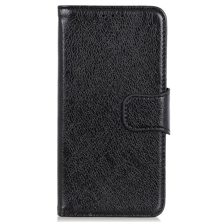 For OnePlus Nord 3 5G / Ace 2V Phone Case Nappa Texture Cover Stand Anti-fall Split Leather Wallet - Black