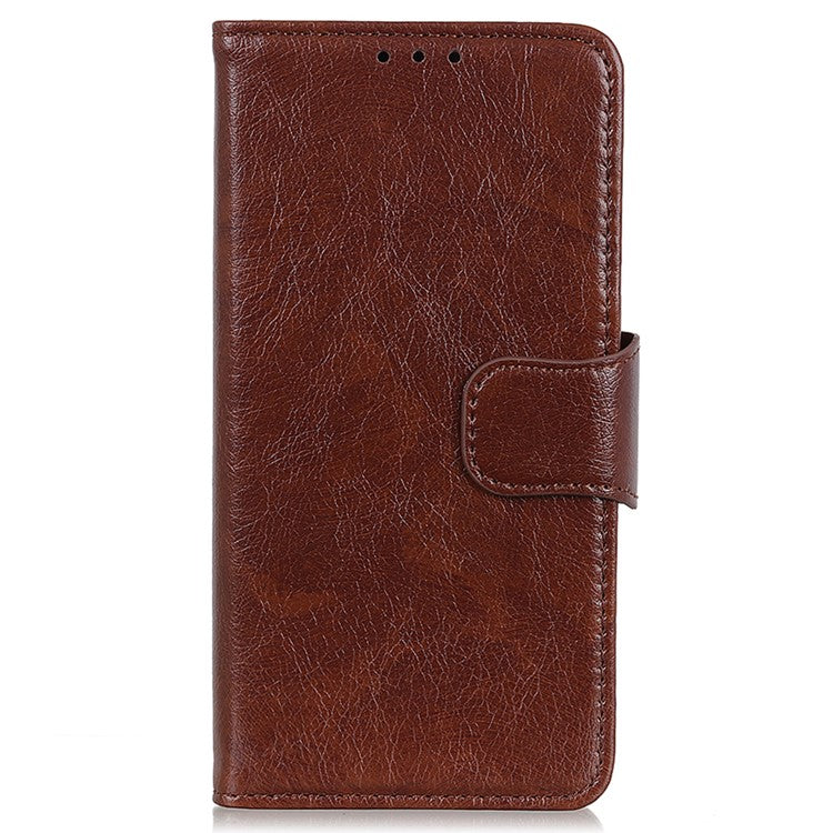For OnePlus Nord 3 5G / Ace 2V Phone Case Nappa Texture Cover Stand Anti-fall Split Leather Wallet - Brown