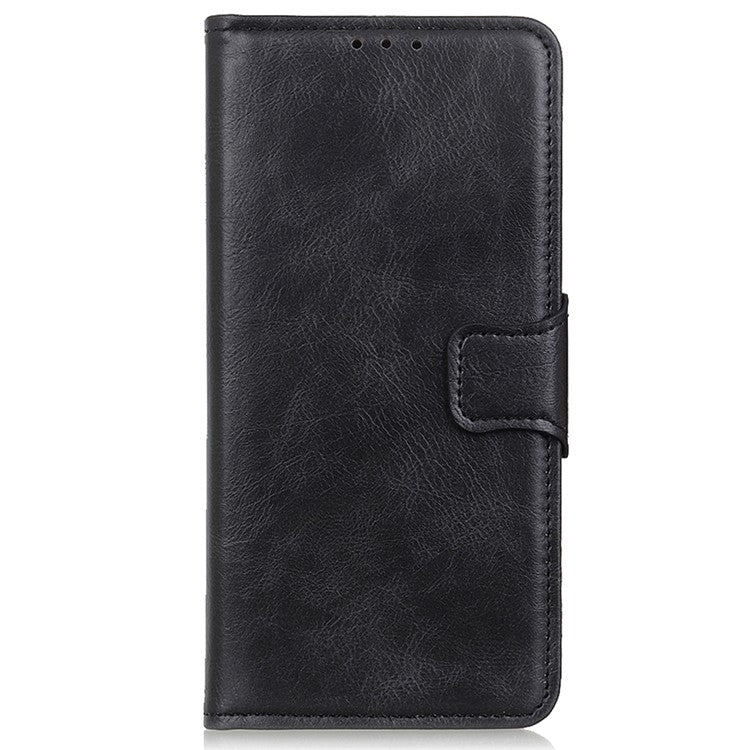 For OnePlus Nord 3 5G / Ace 2V PU Leather Case Crazy Horse Texture Wallet Stand Phone Shockproof Cover - Black
