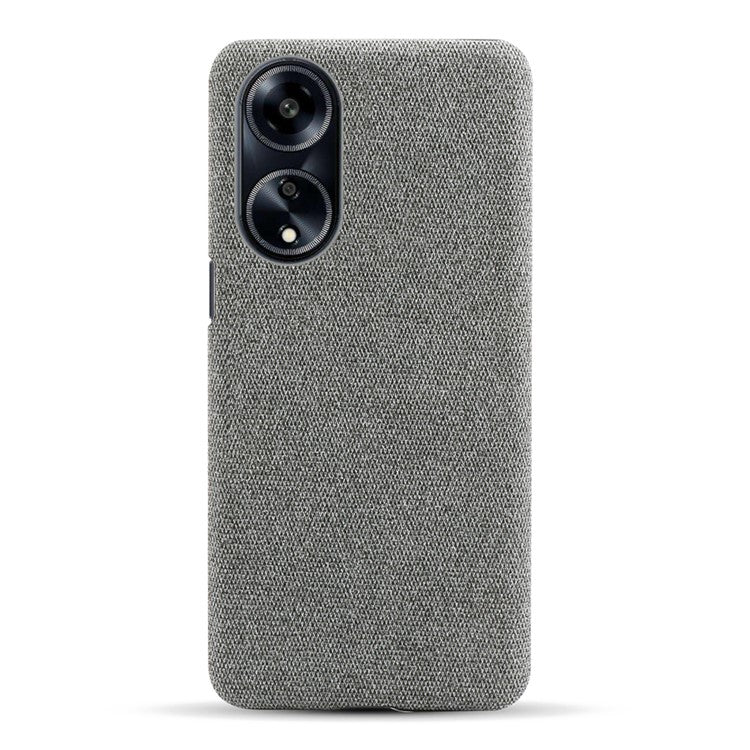 Phone Case for Oppo A1 5G / A98 5G / F23 5G , Dual Layer Cloth+Hard PC Protective Cover - Grey