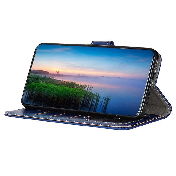 For OnePlus Nord 3 5G / Ace 2V Magnetic Clasp Leather Wallet Case Retro Crazy Horse Texture Stand Cover - Blue