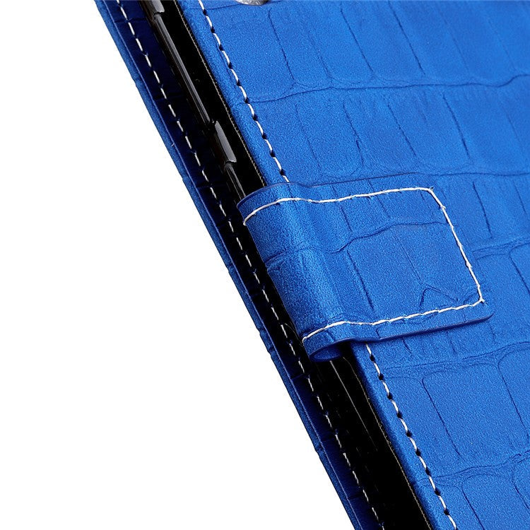 For OnePlus Nord 3 5G / Ace 2V Crocodile Texture Phone Drop-proof Case PU Leather Wallet Stand Cover - Blue