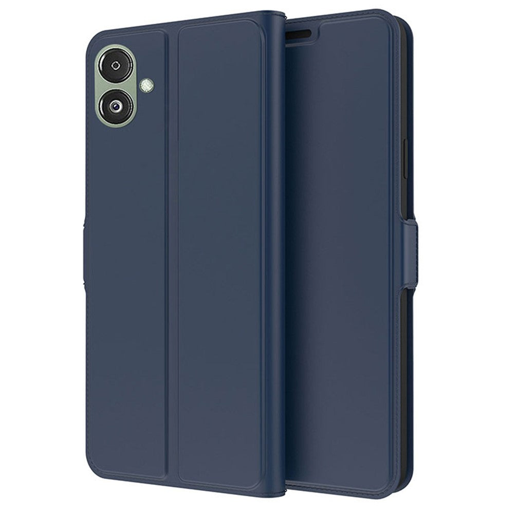 For Samsung Galaxy F14 5G Magnetic PU Leather Stand Phone Cover Case Card Slot with Inner TPU Shell - Blue
