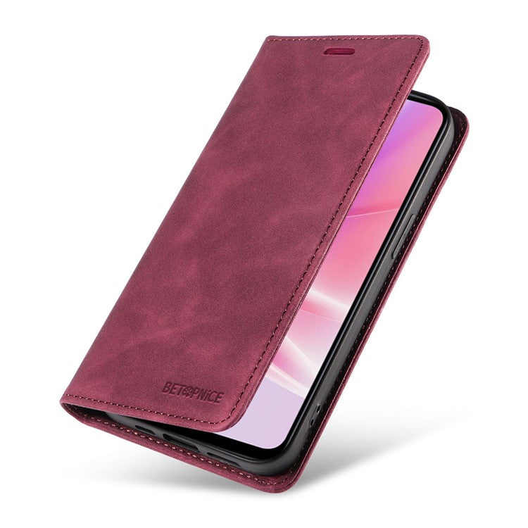 BETOPNICE 003 For Oppo A56s 5G / A57 (2022) 5G / A77 5G / K10 5G / A57 4G / A57e 4G / A57s 4G / A77 4G / Realme Q5i / Narzo 50 5G / V23 5G / OnePlus Nord N20 SE 4G Leather Phone Case - Red