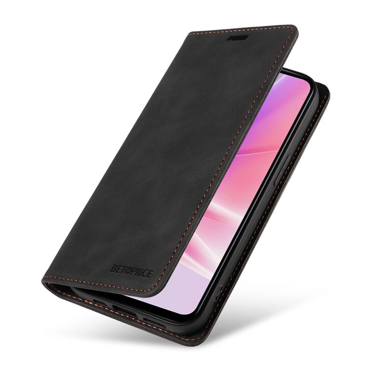 BETOPNICE 003 For Oppo A56s 5G / A57 (2022) 5G / A77 5G / K10 5G / A57 4G / A57e 4G / A57s 4G / A77 4G / Realme Q5i / Narzo 50 5G / V23 5G / OnePlus Nord N20 SE 4G Leather Phone Case - Black