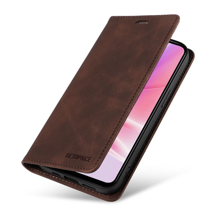BETOPNICE 003 For Oppo A56s 5G / A57 (2022) 5G / A77 5G / K10 5G / A57 4G / A57e 4G / A57s 4G / A77 4G / Realme Q5i / Narzo 50 5G / V23 5G / OnePlus Nord N20 SE 4G Leather Phone Case - Brown