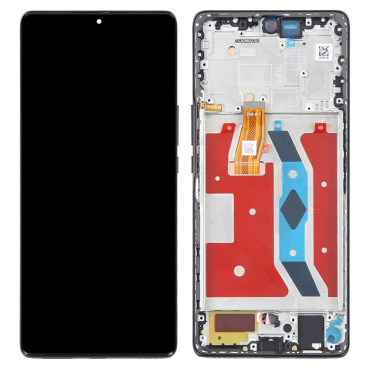 For Honor X40 5G OEM Grade S AMOLED Screen and Digitizer Assembly + Frame Part (without Logo) - Black