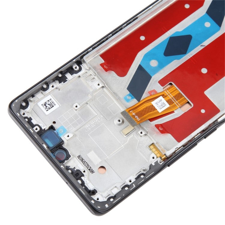 For Honor X40 5G OEM Grade S AMOLED Screen and Digitizer Assembly + Frame Part (without Logo) - Black