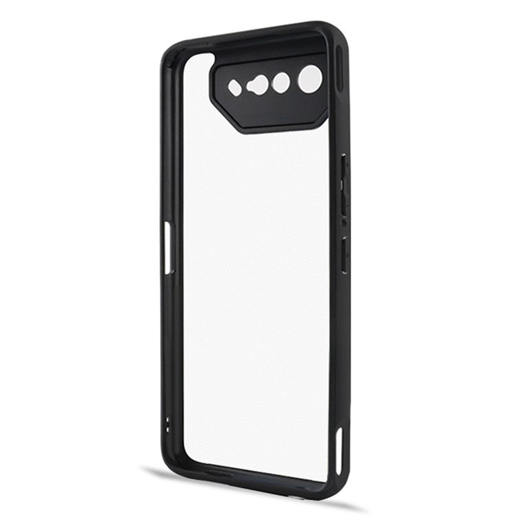 For Asus ROG Phone 7 5G Mobile Phone Cover Transparent Anti-Dust Flexible TPU + Hard PC Phone Case