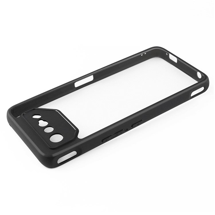 For Asus ROG Phone 7 5G Mobile Phone Cover Transparent Anti-Dust Flexible TPU + Hard PC Phone Case