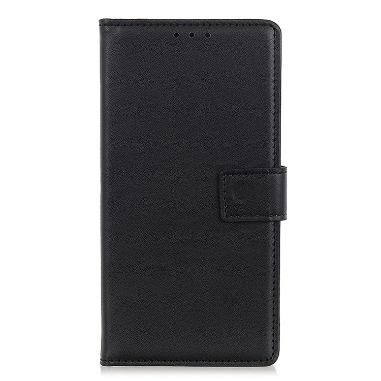 For Asus Zenfone 10 5G Textured PU Leather Cover Shockproof Wallet Stand Phone Case - Black