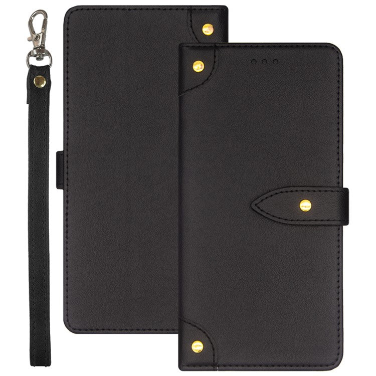 IDEWEI PU Leather Flip Cover for Asus Zenfone 10 5G Protective Case Drop-Proof Card Slots Phone Shell - Black