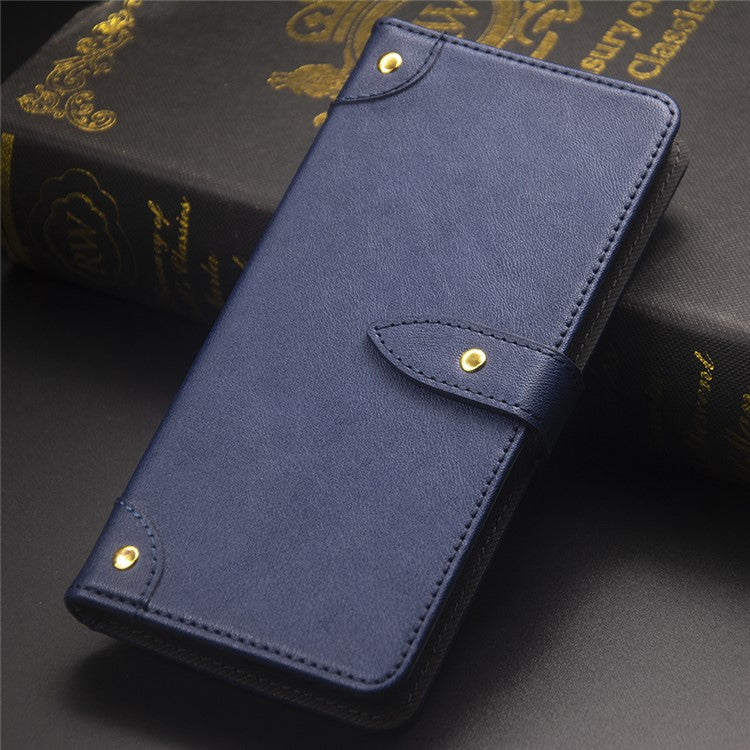 IDEWEI PU Leather Flip Cover for Asus Zenfone 10 5G Protective Case Drop-Proof Card Slots Phone Shell - Blue