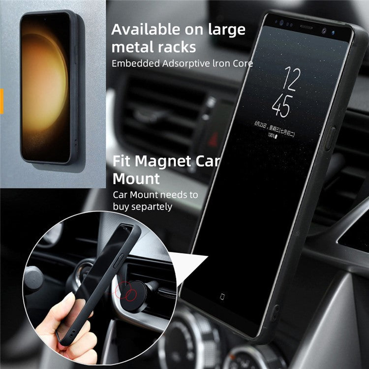 MEGSHI 017 Series For Samsung Galaxy A34 5G Zipper Wallet PU Leather Phone Case Magnetic Detachable Cover - Red