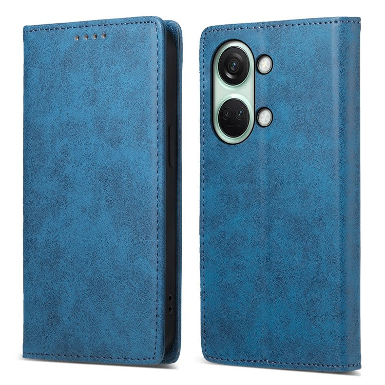 DF-05 For OnePlus Nord 3 5G / Ace 2V PU Leather Wallet Case RFID Blocking Stand Phone Cover - Blue