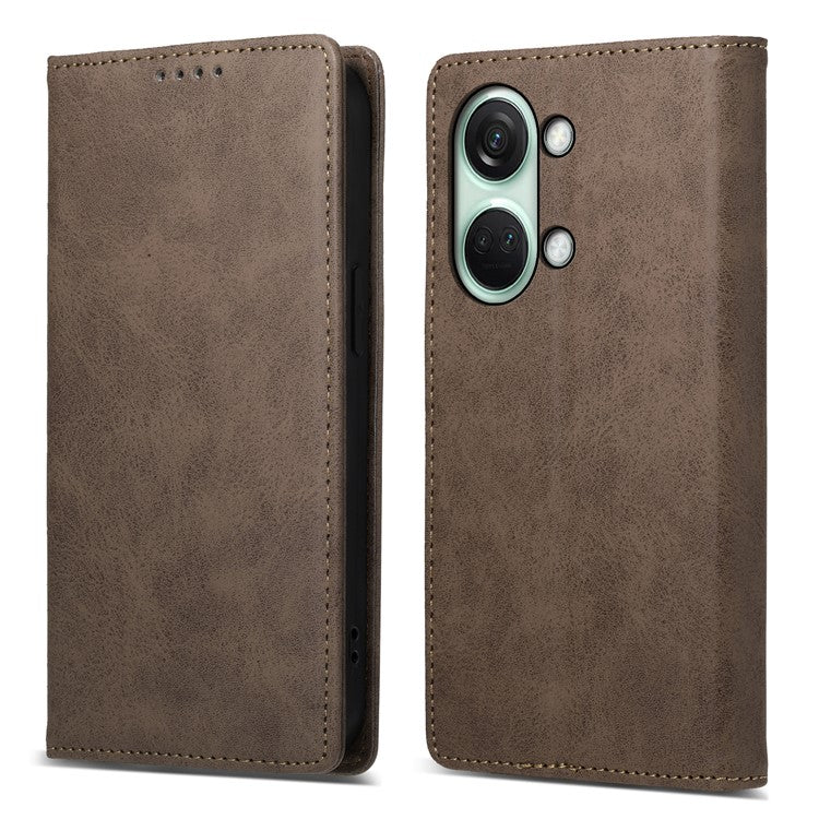 DF-05 For OnePlus Nord 3 5G / Ace 2V PU Leather Wallet Case RFID Blocking Stand Phone Cover - Brown