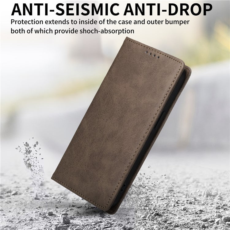 DF-05 For OnePlus Nord 3 5G / Ace 2V PU Leather Wallet Case RFID Blocking Stand Phone Cover - Brown